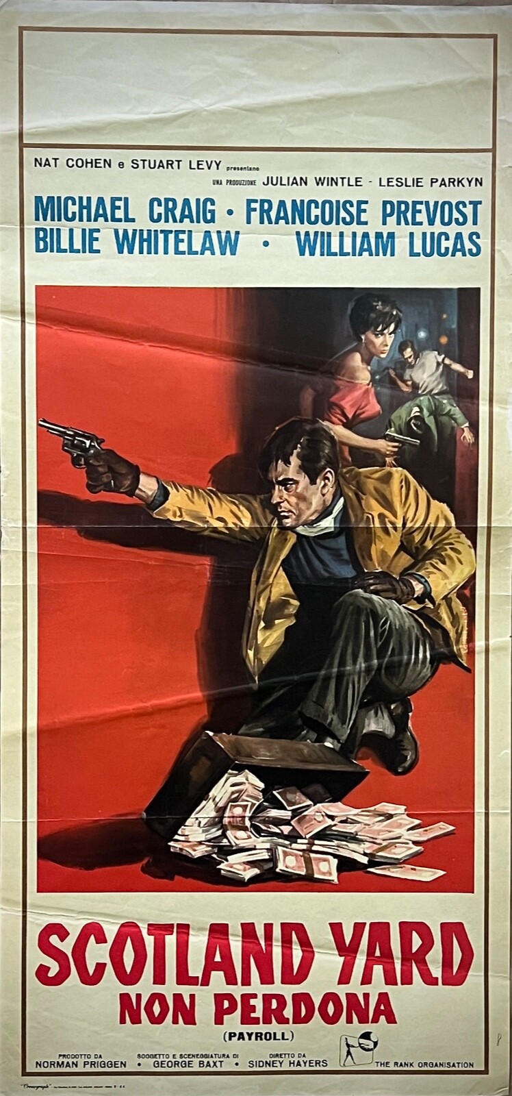 Locandina originale film Scotland Yard non perdona (1961) - Regia di Sidney Hayers