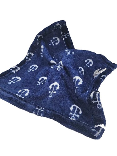Manta de seguridad náutica Hudson Baby azul ballena blanca anclas Lovey suave felpa - Imagen 7 de 12