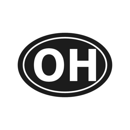 Ohio OH Initialen Vinyl Aufkleber Fenster Oval OH Laptop Sticker - Bild 3 von 12