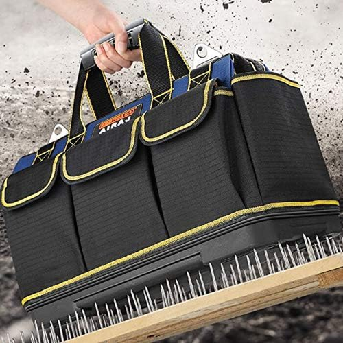 16" Wasserdichte Werkzeugtasche Organizer mit gepolstertem Griff & harter Basis - Bild 6 von 12