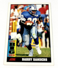1992 Score Little Big Men Barry Sanders #528 Detroit Lions Vintage Football Card