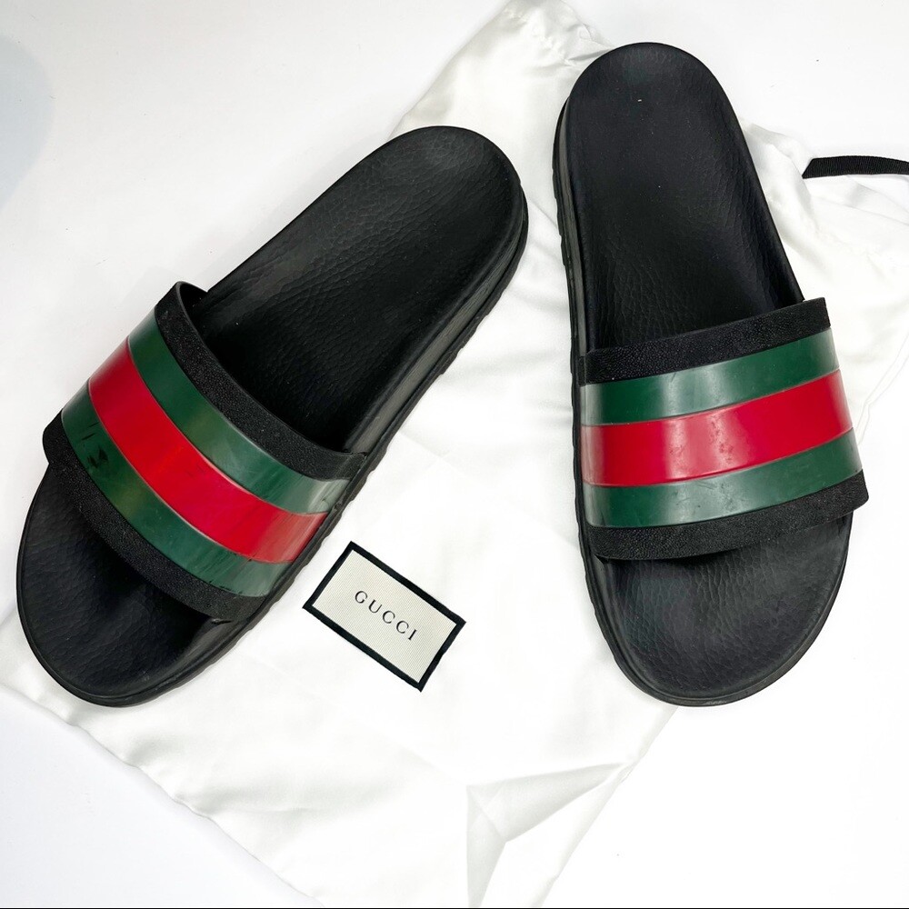 Gucci | Web Slide Sandals Mens 12