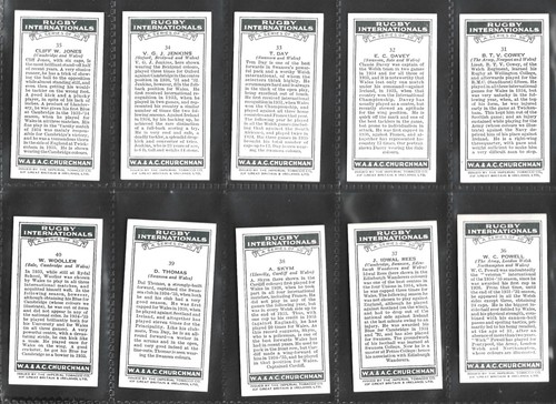 CHURCHMANS RUGBY INTERNATIONALS - COMPLETE YOUR SET, CHOOSE YOUR CARDS FROM LIST - Picture 8 of 10