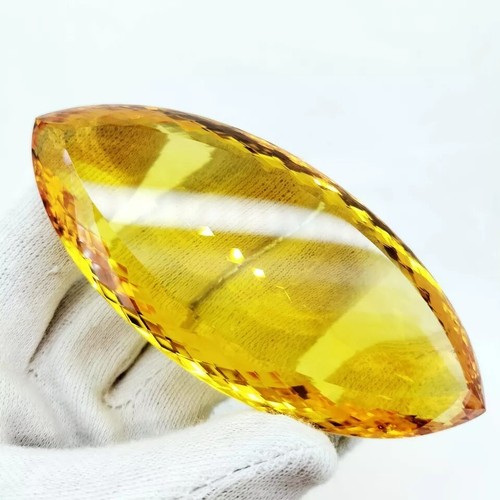 Natural Yellow Topaz Marquise 988.90 Ct VVS Clean Certified Big Size Gemstone - Picture 3 of 8