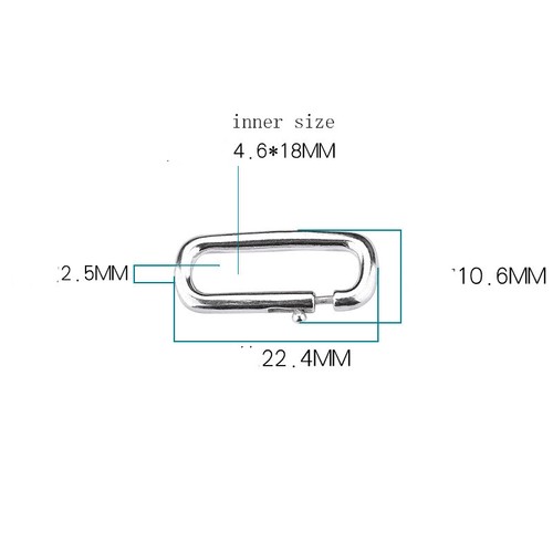 1 STCK. 925 Sterlingsilber Oval Federring Trigger Verschlüsse für Armband Halskette - Bild 4 von 17