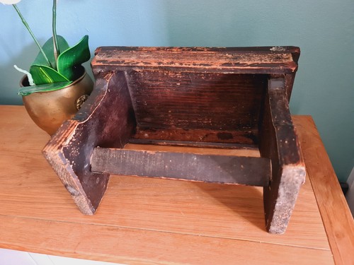 Antique Wooden Stool Trench Art Military Supplies Food Crate Handmade Rare - Picture 10 of 23
