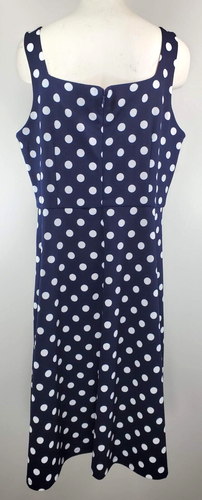 Shelby & Palmer Kleid - Größe 16 - dunkelblau mit weißen Tupfen - Taschen - Bild 7 von 15