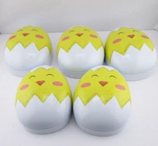 Easter Egg Empty Tins, Hatching Chick Design, 5 count-FREE SHIPPING, NEW