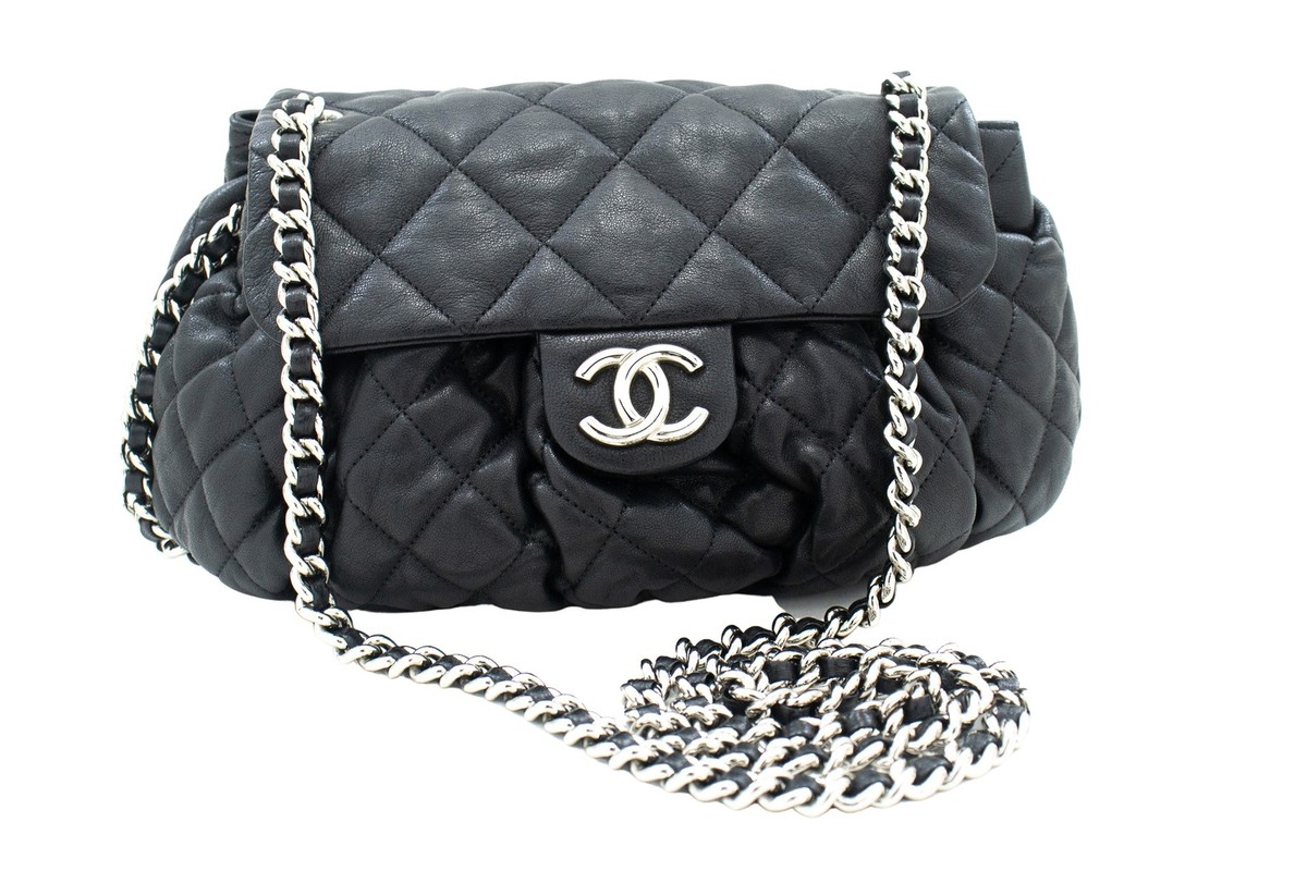☆稀少品☆】CHANEL シャネルロゴ レザーサコッシュ ユニ