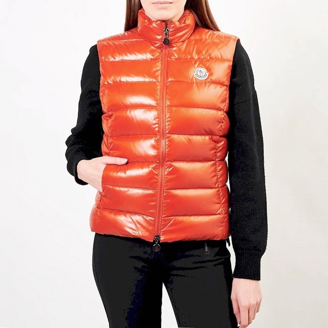 MONCLER GHANY Fitted DOWN Padded Vest Gilet Jacket Laque Quilt