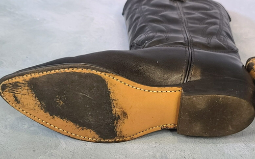 CapezioWomen's Cowboy Boots Black Leather Size 8 M USA - Picture 12 of 18