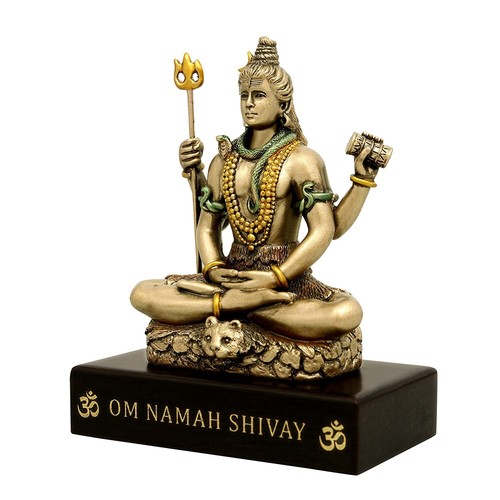 Lord Shiva Bronze Statue with Wooden Base ( Size: Height 4 Inch ) US - Picture 2 of 3