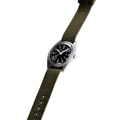 Reloj Benrus Dtu-2A-P-Svkh Negro Plata Impermeable Nylon Acero Inoxidable Unisex - Imagen 2 de 6