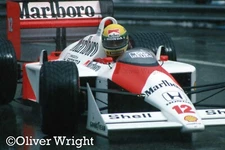 Ayrton Senna McLaren MP4/4 1988 Detroit GP - Rare Colour Photo