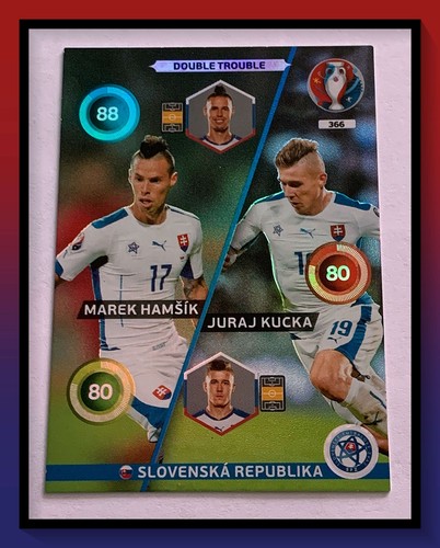 2016 Panini AdrenalynXL Euro2016 Trading Cards - Defensive Rock - Double Trouble - Picture 45 of 52