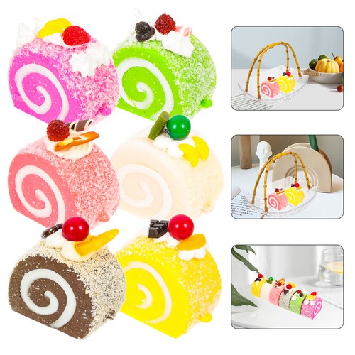 18 PCs simulierte Schweizer Rollen lebensee Kuchenmodelle dekorative kleine - 第 12/12 張圖片