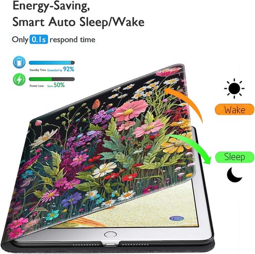 Case for 6.8" Kindle Paperwhite 11th Gen 2021 Floral Adjustable Stand Protective - Picture 4 of 8