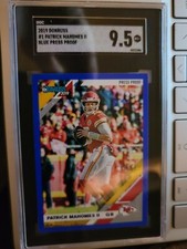 2019 Donruss Blue Press Proof - Patrick Mahomes with Helmet 9.5 - POP 1 