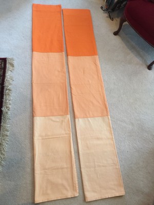 Pair Pottery Barn Teen Kids Gradient Orange Stripe Sail Cloth