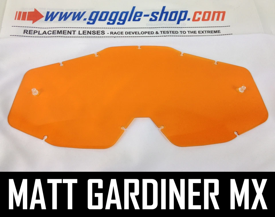 GOGGLE-SHOP REPLACEMENT LENS for 100% MOTOCROSS MX GOGGLES ORANGE TINT ACCURI