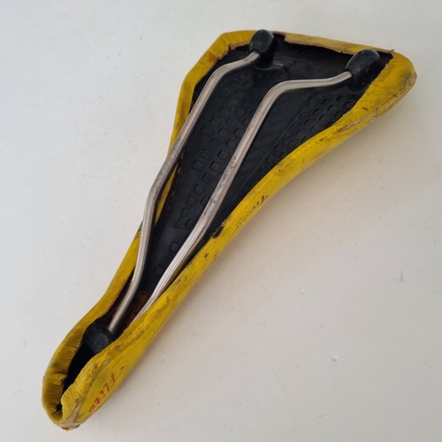 Selle Italia Flite Saddle Bicycle bike Seat Titanium Rails Retro Yellow 1997 - Picture 22 of 24