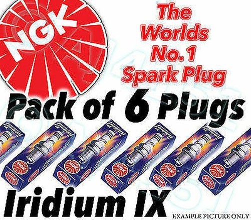 6x NEW NGK IRIDIUM IX SPARK PLUGS - Part no. BCPR6EIX-11 Stock no. 4919 6pk