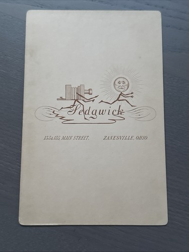 CABINET CARD by Sedqwick Zanesville Ohio Awesome Camera Sketch On A Back - Picture 12 of 12