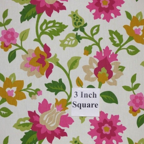 Waverly SET IN SPRING Floral PINK Cotton Drapery Upholstery Pillow Fabric BTY - Picture 5 of 5