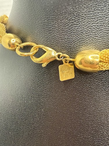 Vintage Anne Klein Gold Mesh Gild Tone 16” Necklace - Picture 4 of 6