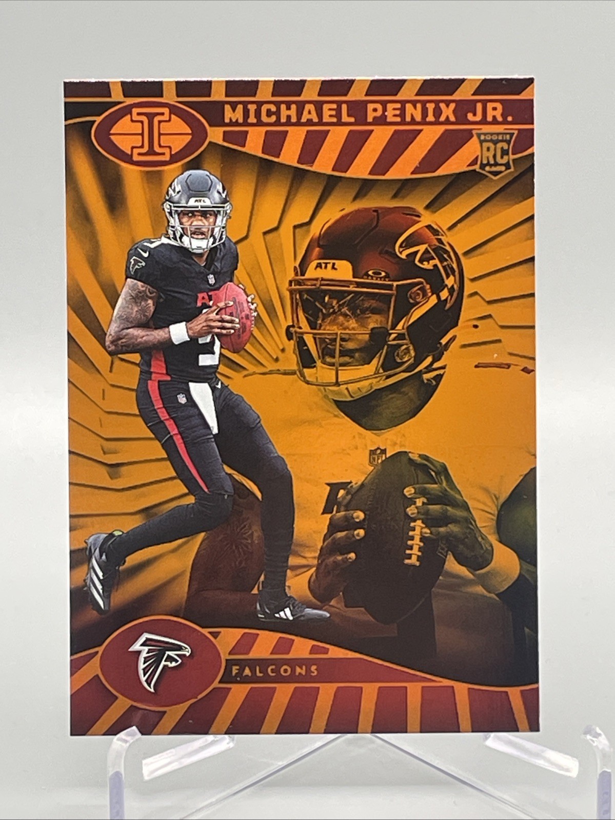 2024 Panini Illusions - Michael Penix Jr. #4 Trophy Collection Orange (RC)