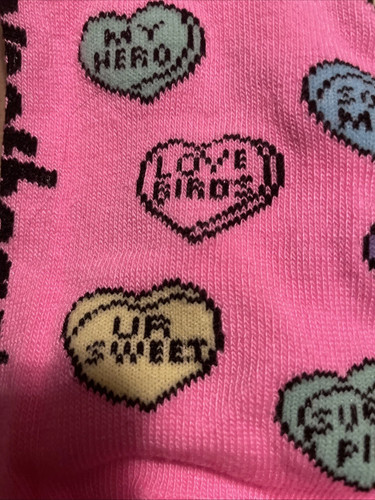 Valentine's Day Sweethearts Adult Novelty No-show Socks Womens Size 5-9 (Pink) - Bild 2 von 3