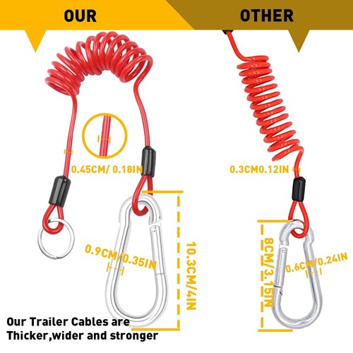 Trailer Safety Electric Breakaway Cable Away Brake For Switch Camper Caravan Car - Picture 3 of 10