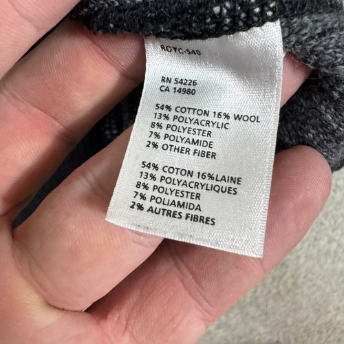 Maglione pullover Royal Robbins uomo L grigio nero quarto zip misto lana - Foto 5 di 7