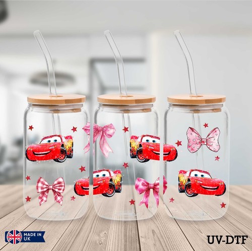 Lightning McQueen UV DTF Aufkleber - 16oz Libbey Dose Glasfolie xe929 - Bild 1 von 2