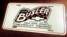 Vintage ?Hank Busler Chevrolet ? Crescent City, FL? Plastic dealer Booster Plate