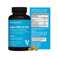 High-Potency, Super EPA/DHA Fish Oil 750mg of Essential Omega-3 Fatty Acids |...