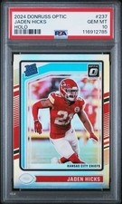 2024 PANINI DONRUSS OPTIC #237 JADEN HICKS HOLO PSA GEM MT 10
