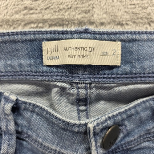 Jeans Jill donna 2 blu slim alla caviglia blu lavaggio vestibilità autentica elasticizzato - Foto 5 di 13