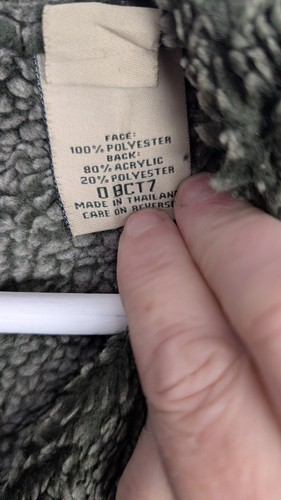 LL Bean Faux Suede Sherpa Lined Jacket Size Small Womens Green Petite - Picture 7 of 10