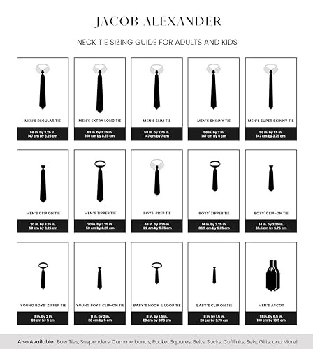 Corbata de cuello con clip de 14 pulgadas mini cuadradas tejidas sutiles para niños - Imagen 7 de 7