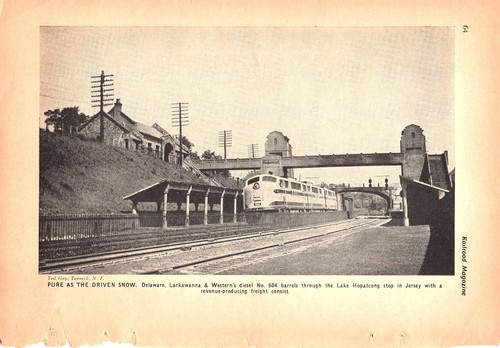 Delaware Lackawanna & Western #604 Lake Hopatcong Depot NJ Vtg Mag Excerpt