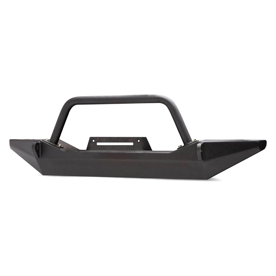 For Jeep Wrangler JK 18 Full Width Black Front Winch HD Bumper w Hoop — 第 2/4 张图片