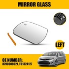 Rear View Mirror Glass Left Driver Side with Heated For Toyota Sienna 2011-2019