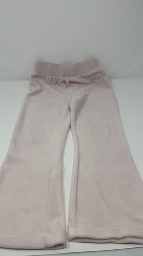 Juicy Couture Little Girls Baby Pink Velour Pants with Logo Accent Size 4 - Picture 2 of 7