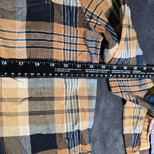 Tommy Hilfiger Plaid Button Down Long Sleeve Classic Fit Shirt Work Mens L - Picture 5 of 8