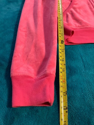 Juicy Couture Velour Low Rise Straight Leg Hose PXS 34 x 32 Reißverschluss Hoodie - Bild 5 von 13