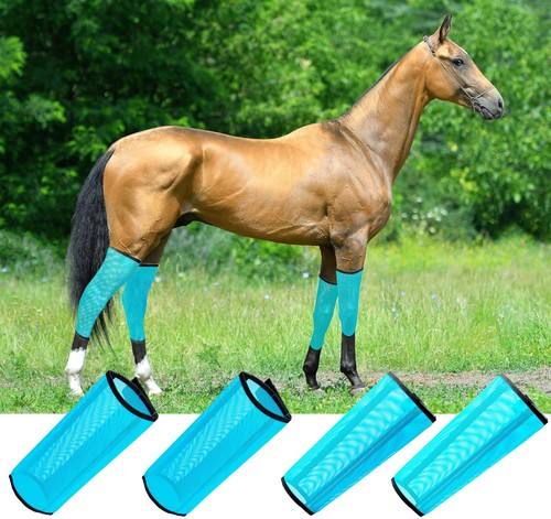 Mesh Fly Boots for Horses Set of 4, Horse Leg Guards Leg Wraps, Horse Leg Pro... - Bild 5 von 9