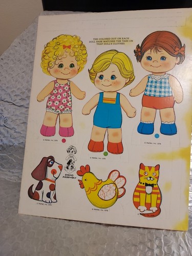 Mattel Baby Bohnen und Haustiere Papierpuppe Set NEU UNBENUTZT Whitman 1978 - Bild 8 von 8