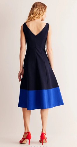 Boden Scarlet Ottoman Ponte Dress Navy & Surf RRP £119 UK 10P D0918 Preloved A1 - Picture 2 of 9
