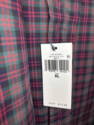 Polo Ralph Lauren Classic Fit Plaid Button Down Shirt Men’s XL Green & Red NWT - Picture 3 of 8